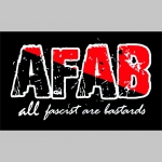 AFAB All Fascist are Bastards  šuštiaková bunda čierna materiál povrch:100% nylon, podšívka: 100% polyester, pohodlná,vode a vetru odolná